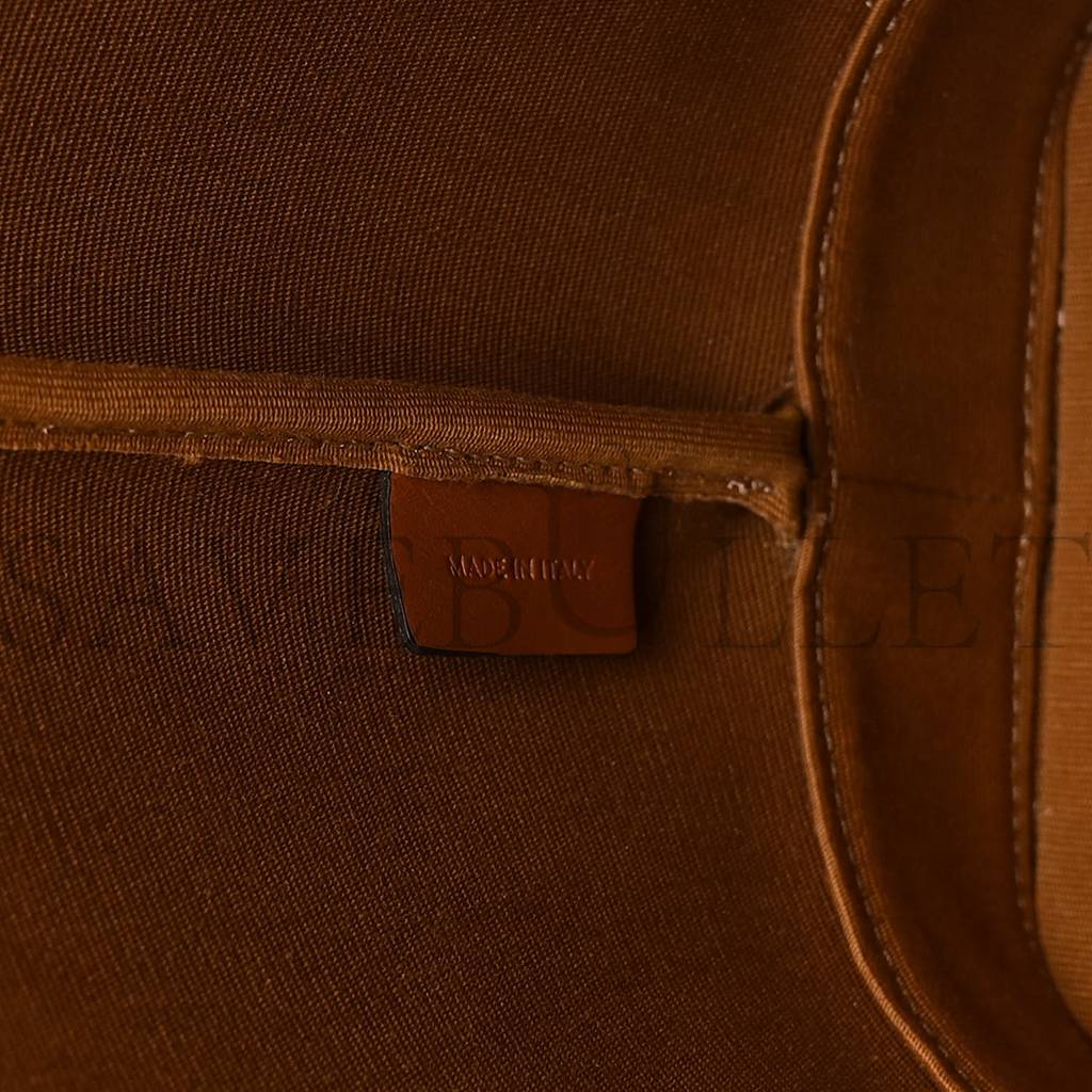 Ce**e triomphe canvas calfskin small bucket bag white (22*18*13cm)