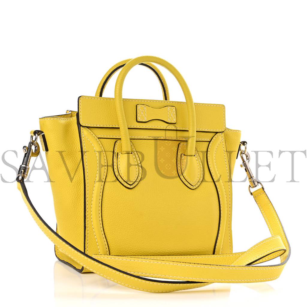Ce**e drummed calfskin nano luggage citron (20*20*10cm)