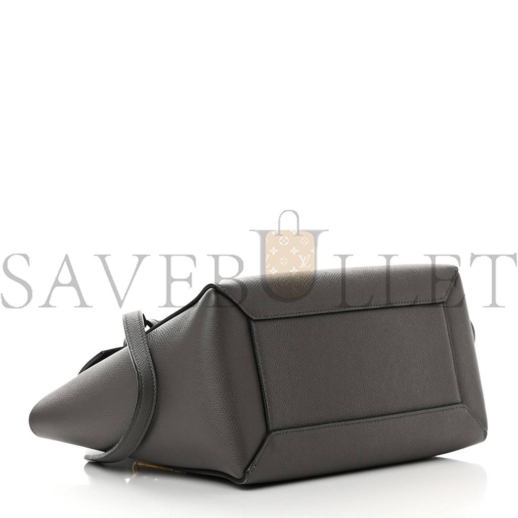 Ce**e baby grained calfskin micro belt bag grey (23*21*13cm)