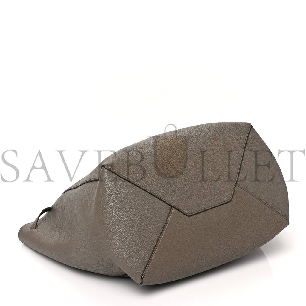 Ce**e soft grained calfskin medium belt cabas phantom taupe (34*27*20cm)