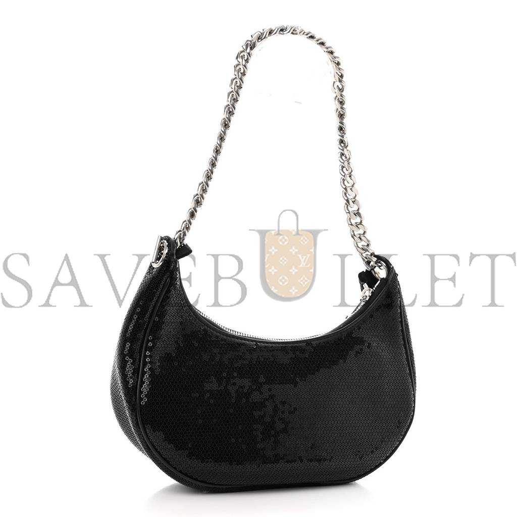 Ce**e sequin medium chain ava shoulder bag black (25*20*8cm)