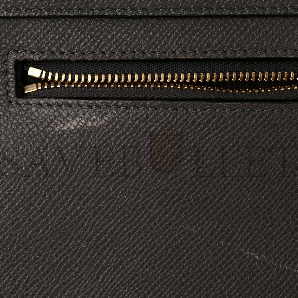 Ce**e baby grained calfskin micro belt bag grey (23*22*14cm)