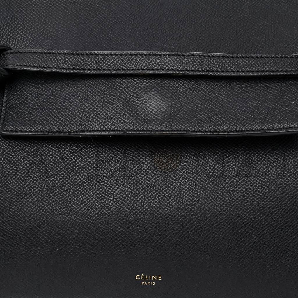 Ce**e grained calfskin mini belt bag black (28*22*17cm)