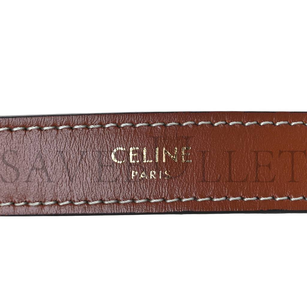 Ce**e canvas calfskin ava triomphe shoulder bag white (23*13*6cm)