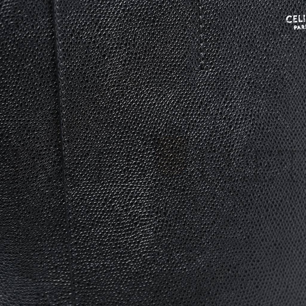 Ce**e grained calfskin small vertical cabas black (28*23*10cm)