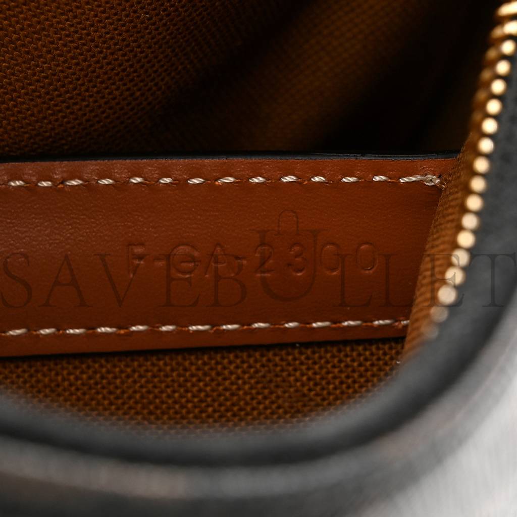 Ce**e triomphe canvas calfskin ava shoulder bag tan (25*18*8cm)