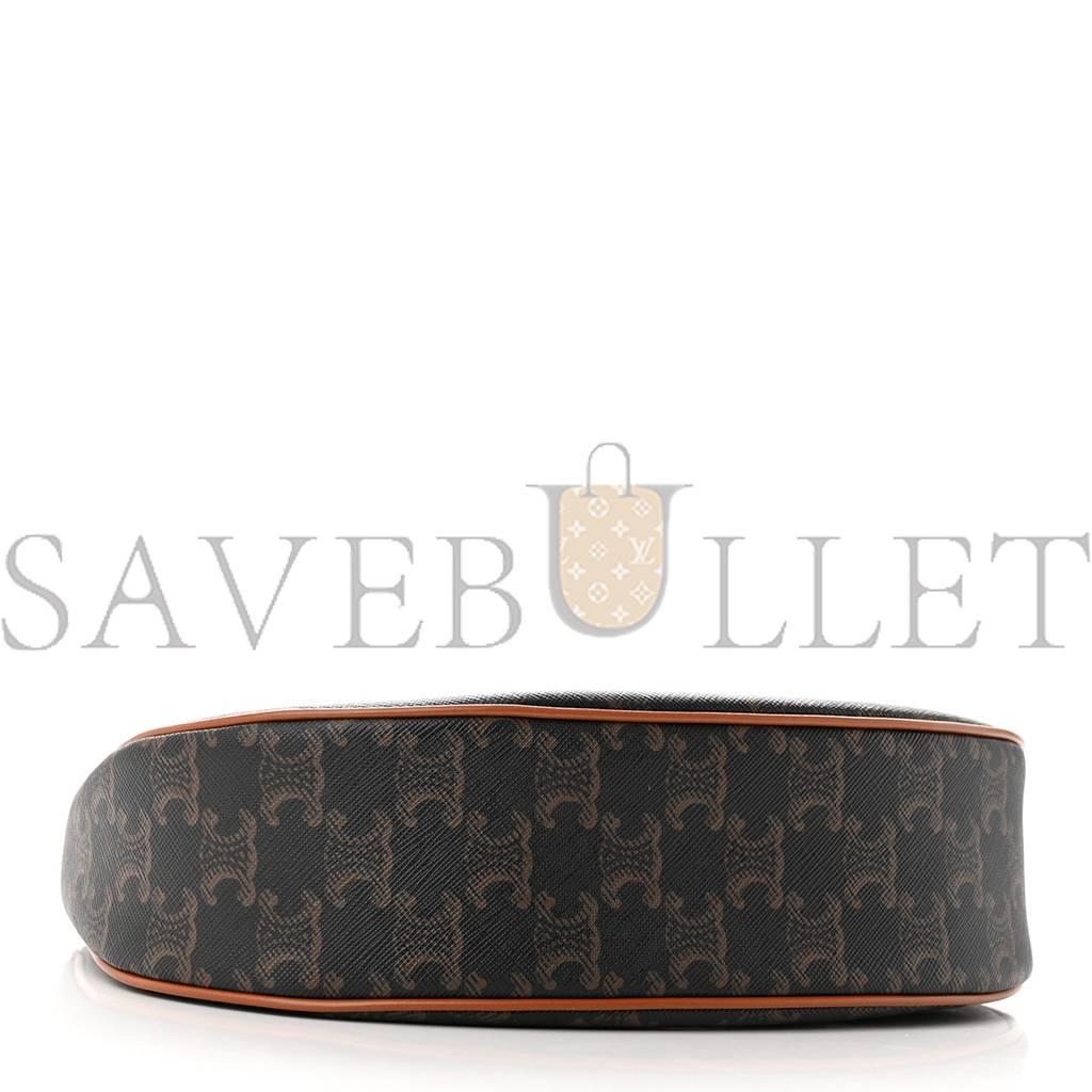 Ce**e canvas calfskin ava triomphe shoulder bag tan (25*19*7cm)