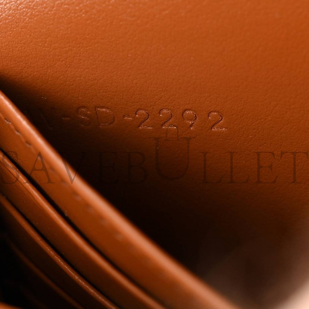 Ce**e triomphe canvas lambskin wallet on strap tan (20*13*6cm)