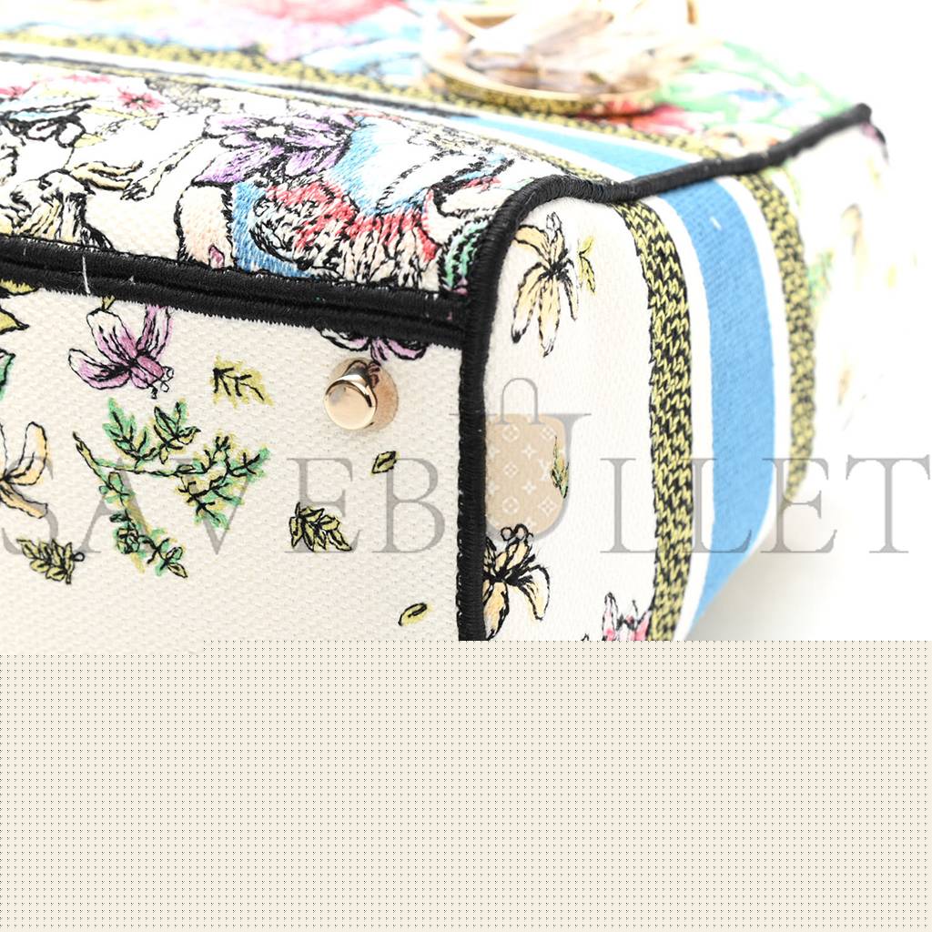 D*or canvas d-constellation embroidered medium lady d-lite latte multicolor (23*20*12.1cm)