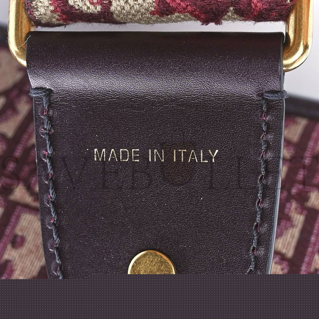 D*or oblique D*oraddict flap bag burgundy (24*17*5.1cm)