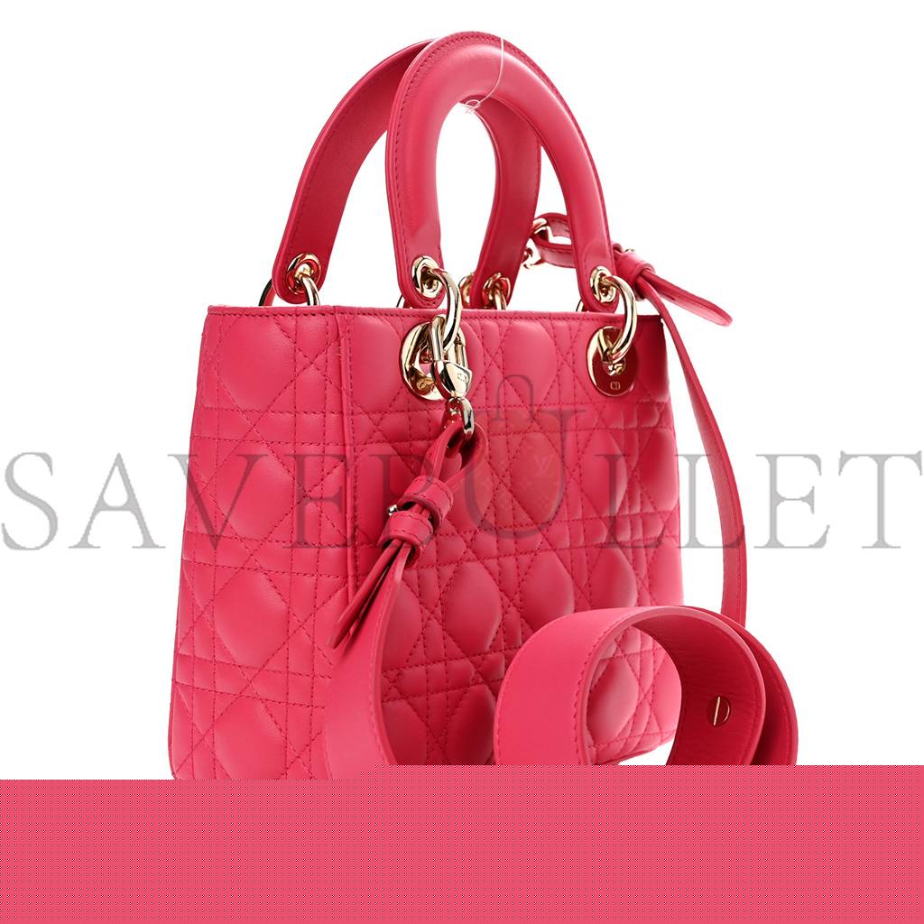 D*or lambskin cannage small my abcD*or lady D*or fraise (20*17*8.9cm)