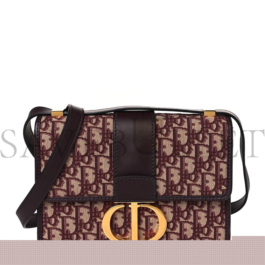 D*or oblique 30 montaigne flap bag burgundy (24*17*6.4cm)