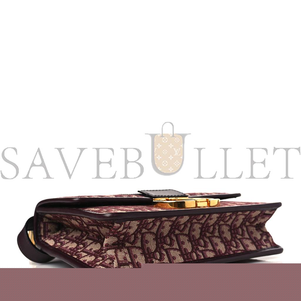 D*or oblique 30 montaigne flap bag burgundy (24*17*6.4cm)