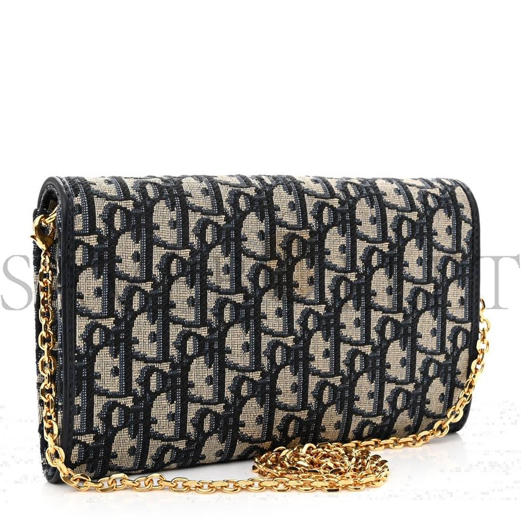 D*or oblique bobby east west pouch blue (22*12*3.2cm)