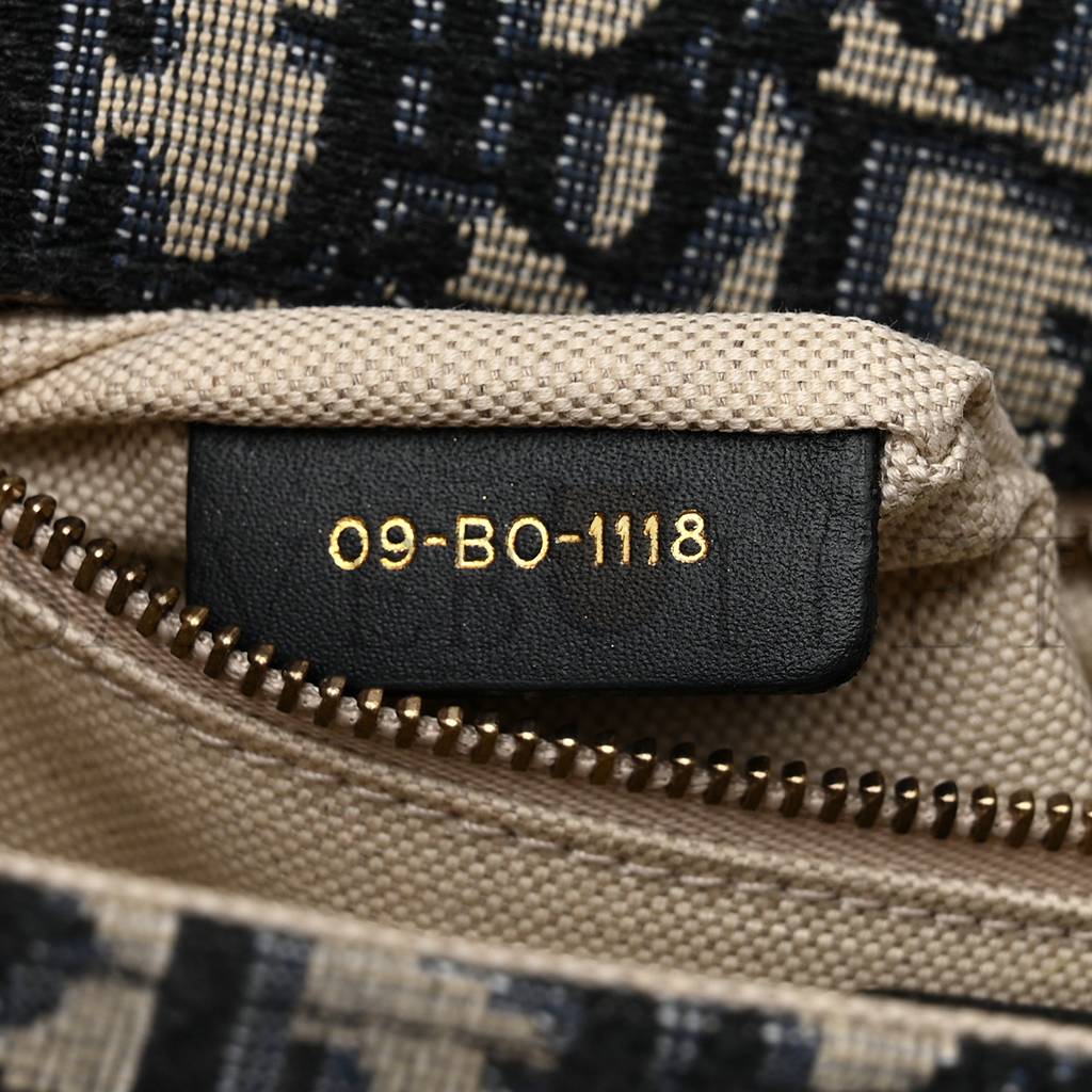 D*or oblique small D*oraddict flap bag navy blue (21*14*5.1cm)