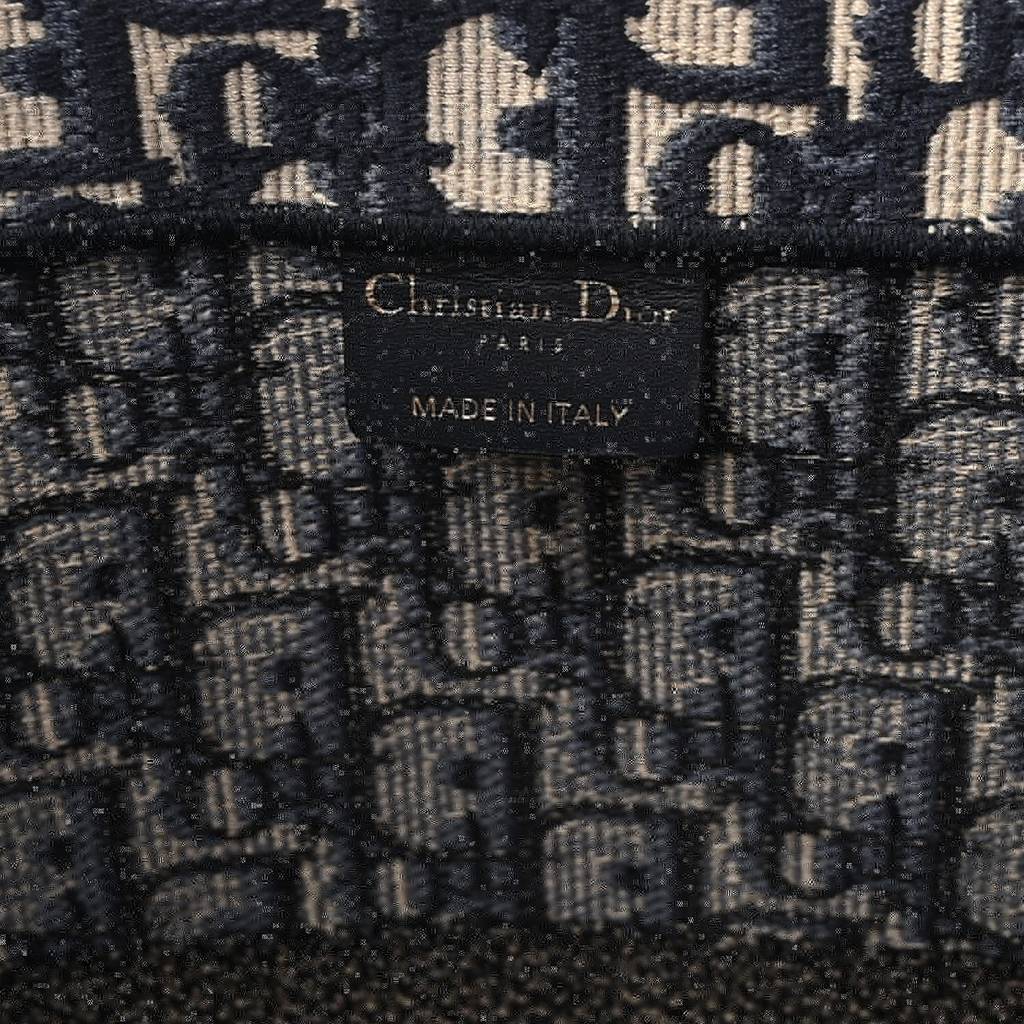 D*or oblique large book tote blue multicolor (42*35*17.8cm)