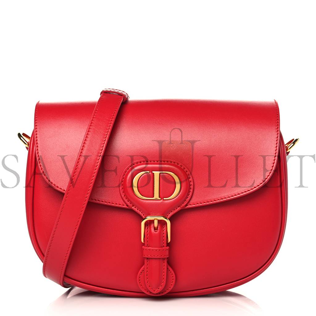 D*or box calfskin medium bobby flap raspberry (22*17*7cm)