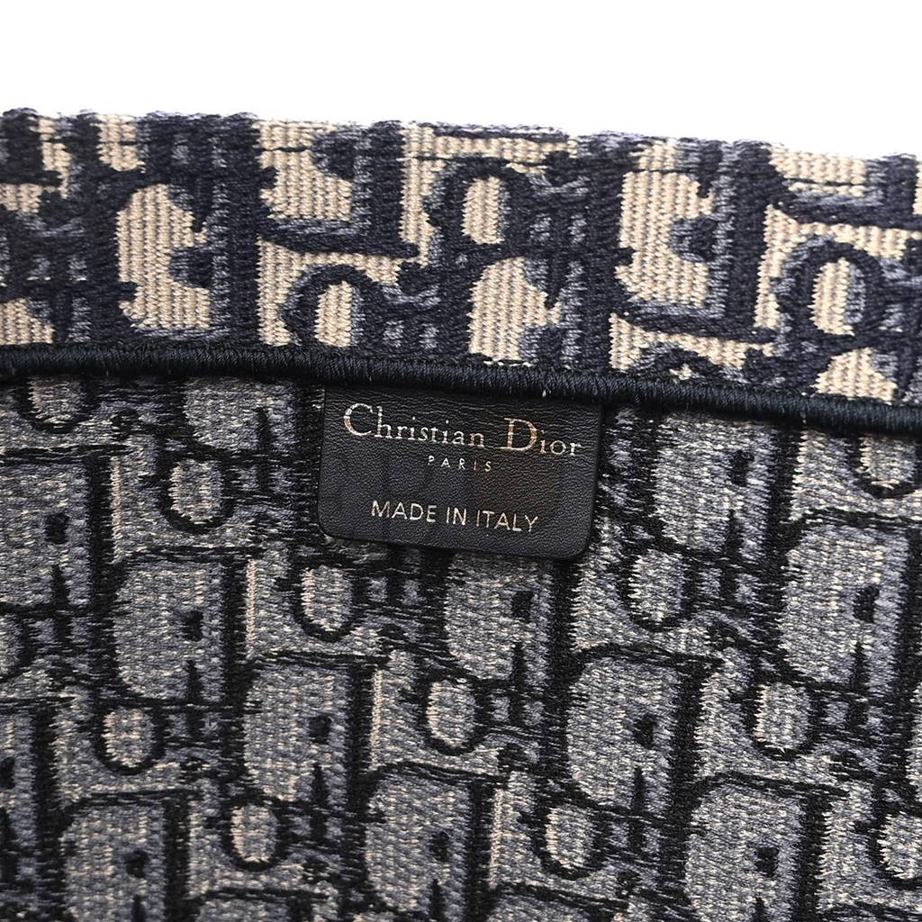 D*or oblique book tote blue multicolor (41*36*17.1cm)