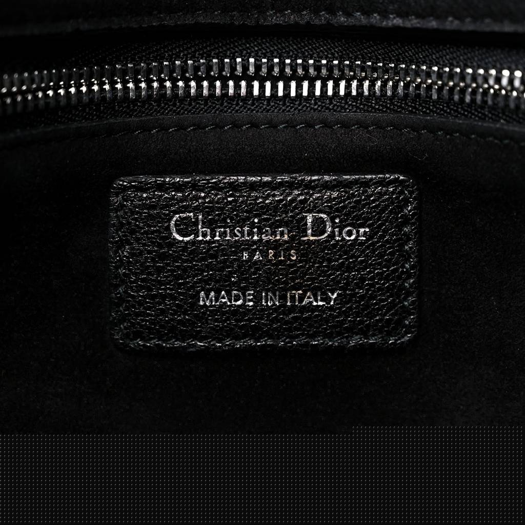 D*or canyon grained lambskin large lady D*or black (32*23*12.1cm)