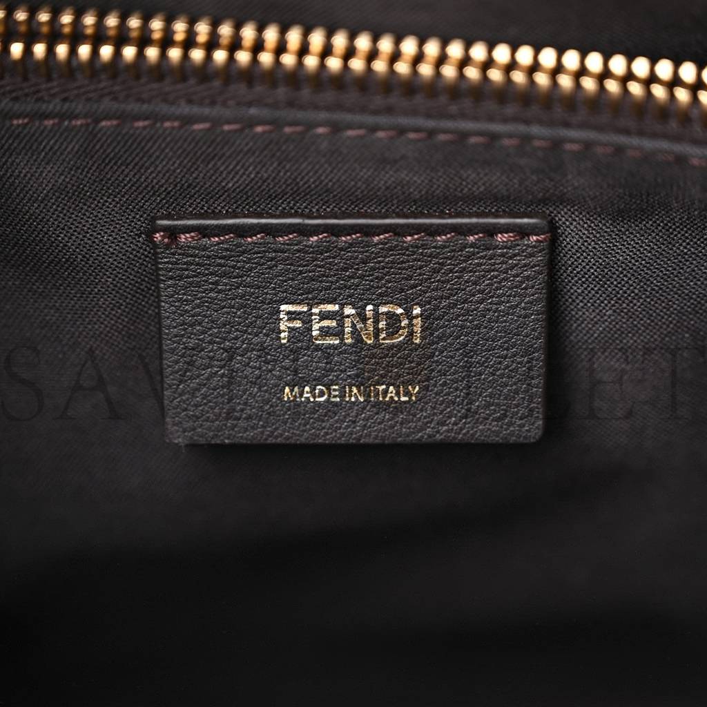 F**di vitello king logo embossed medium by the way boston bag light rose (27*18*12cm)