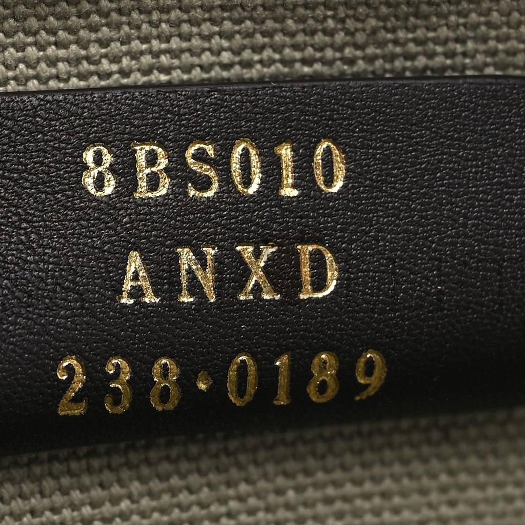 F**di canvas vitello grace f is F**di ff embroidered mini mon tresor bucket bag light green (18*12*10cm)