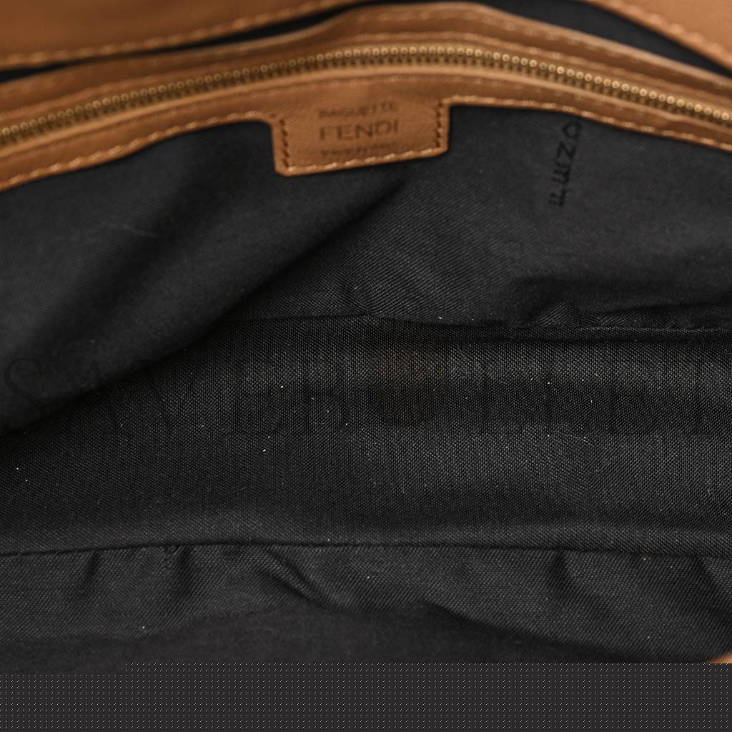 F**di nappa ff 1974 embossed baguette miele scuro (27*16*5cm)