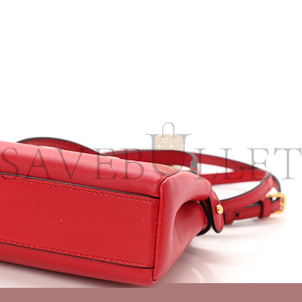 F**di shiny nappa micro peekaboo iconic satchel fragola (20*15*11cm)