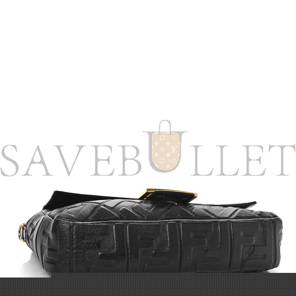 F**di nappa ff 1974 embossed baguette black (27*15*6cm)