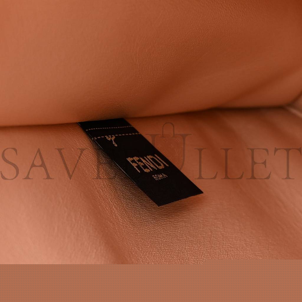 F**di vitello seta shiny nappa medium peekaboo i see u satchel cuoio light rose (33*25*13cm)