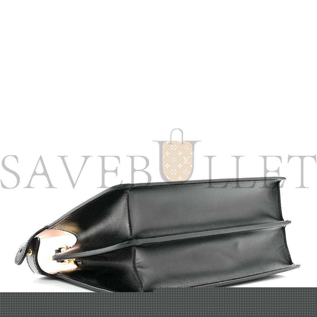 F**di vitello king luxor shiny nappa medium peekaboo i see u east west satchel black light rose (29*18*11cm)