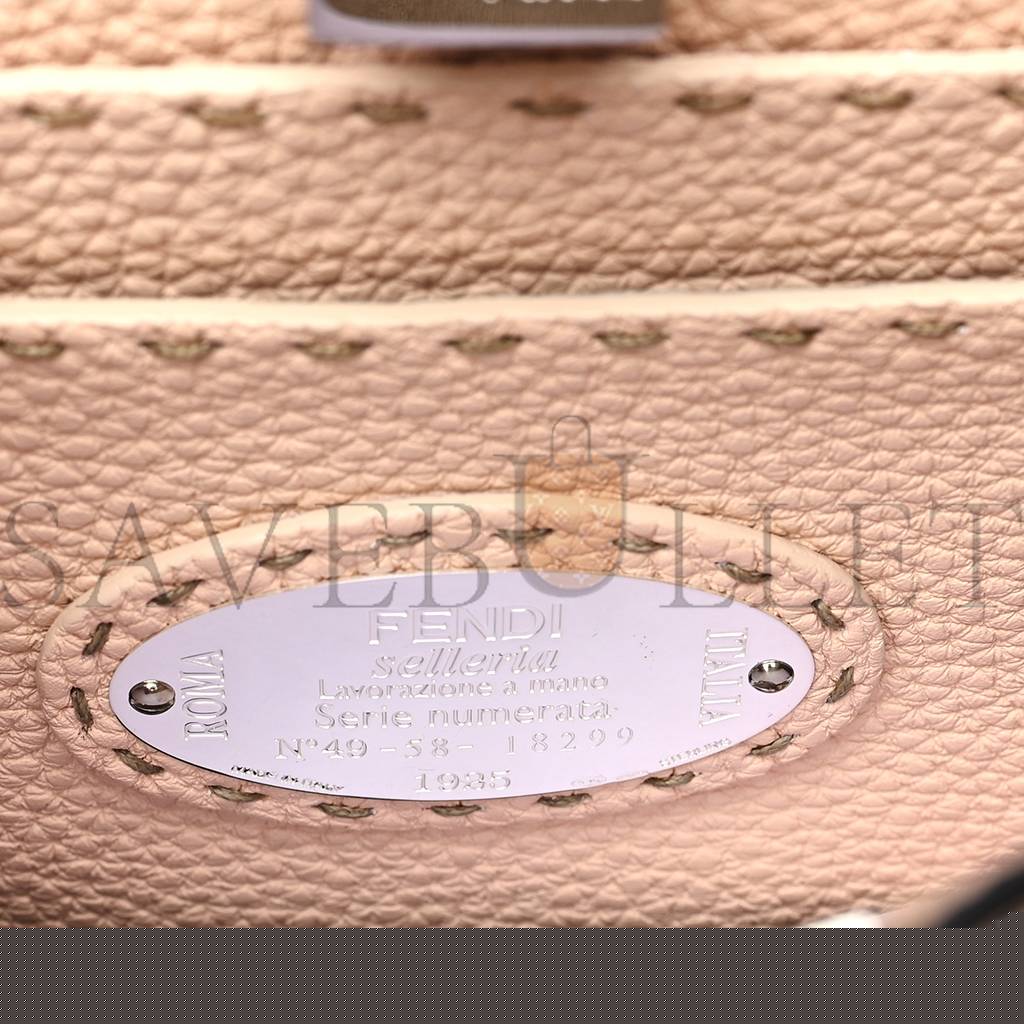 F**di cuoio romano selleria chamois small peekaboo i see u satchel cipria (27*20*11cm)