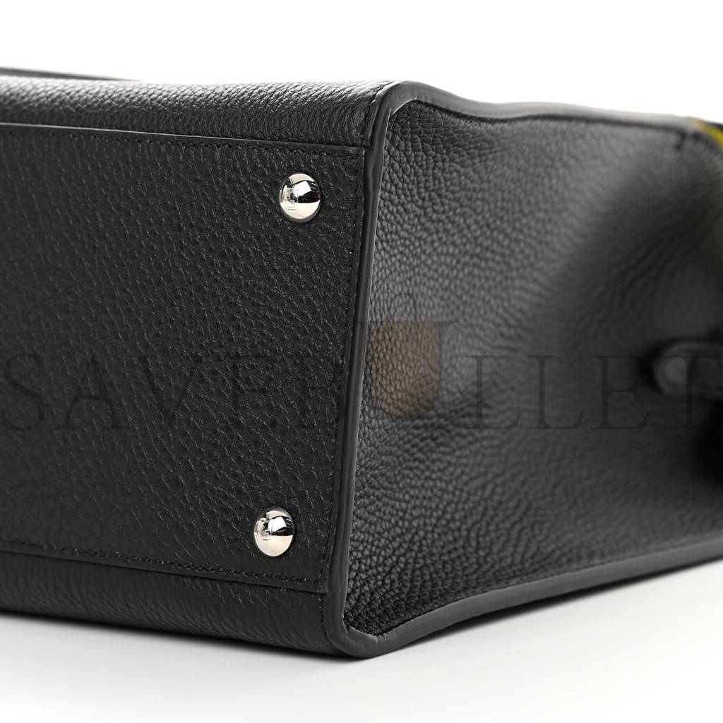 F**di cuoio romano fluo selleria medium peekaboo x-lite black giallo fluo (29*2*13cm)